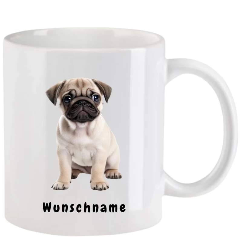 Tasse mit Mops