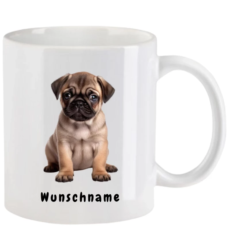 Tasse mit Mops