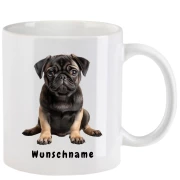 Tasse mit Mops