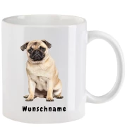 Tasse mit Mops