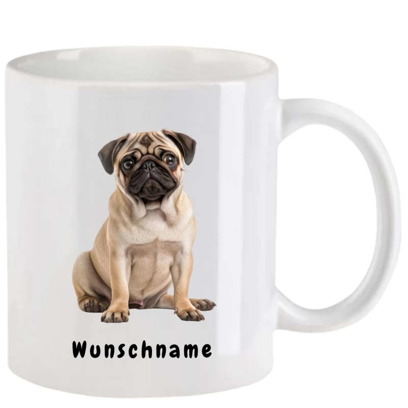 Tasse mit Mops