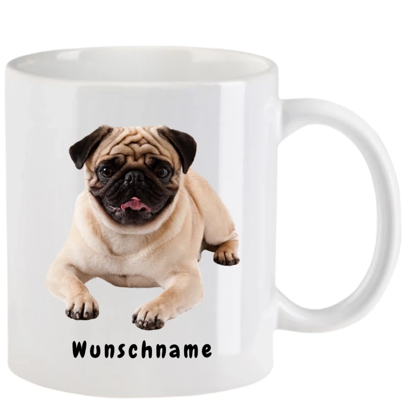 Tasse mit Mops