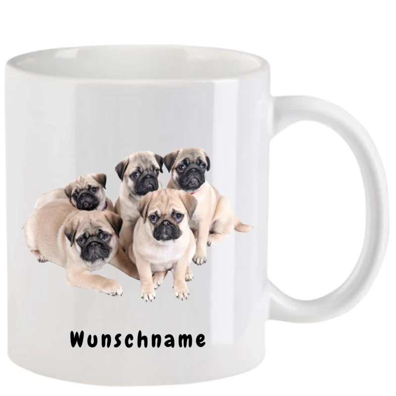 Tasse mit Mops