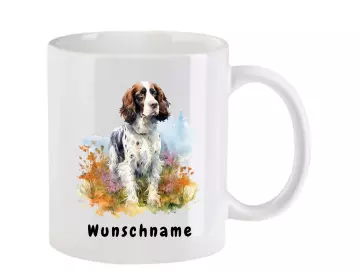 Tasse mit Jagdhund aquarell