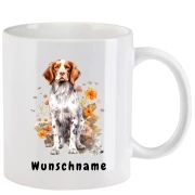 Tasse mit Jagdhund aquarell