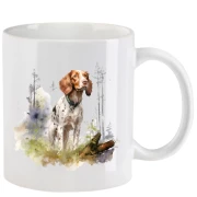 Tasse mit Jagdhund aquarell