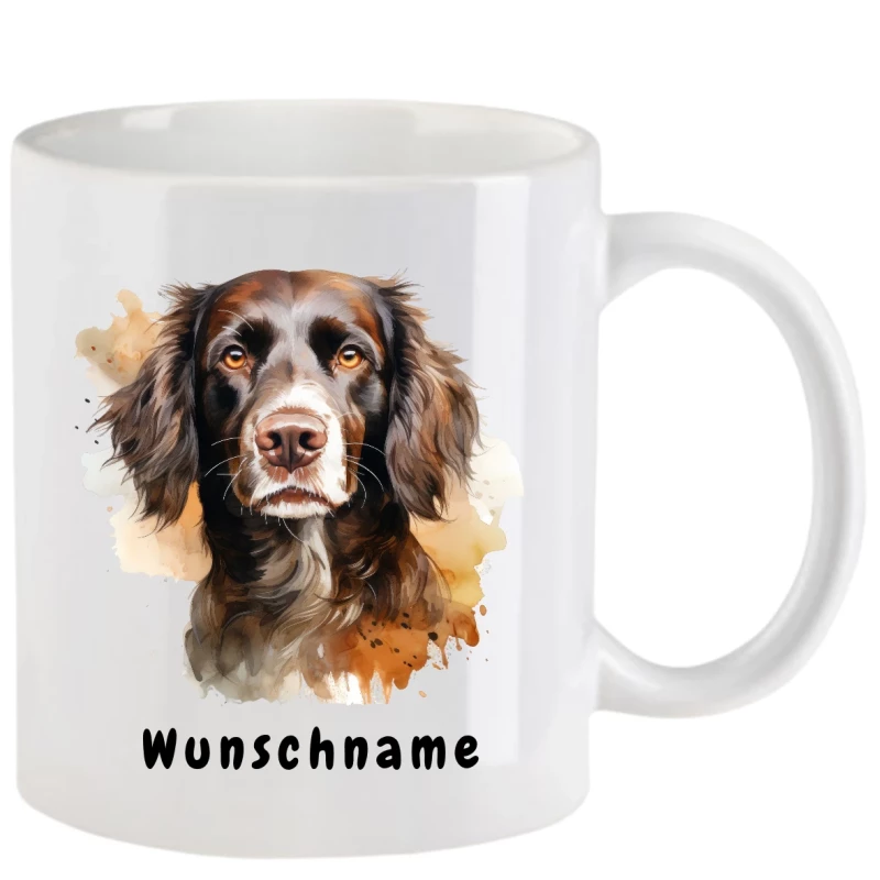 Tasse mit Jagdhund aquarell