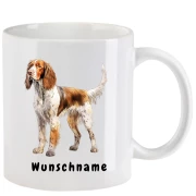 Tasse mit Jagdhund aquarell