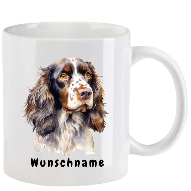 Tasse mit Jagdhund aquarell