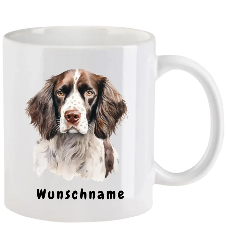 Tasse mit Jagdhund aquarell