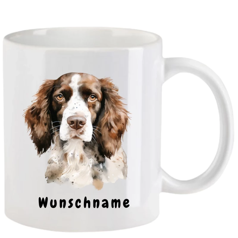 Tasse mit Jagdhund aquarell