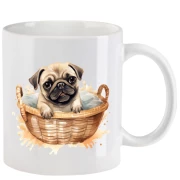 Tasse mit Mops aquarell Teil 2