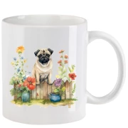 Tasse mit Mops aquarell Teil 3