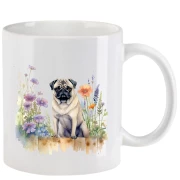 Tasse mit Mops aquarell Teil 3