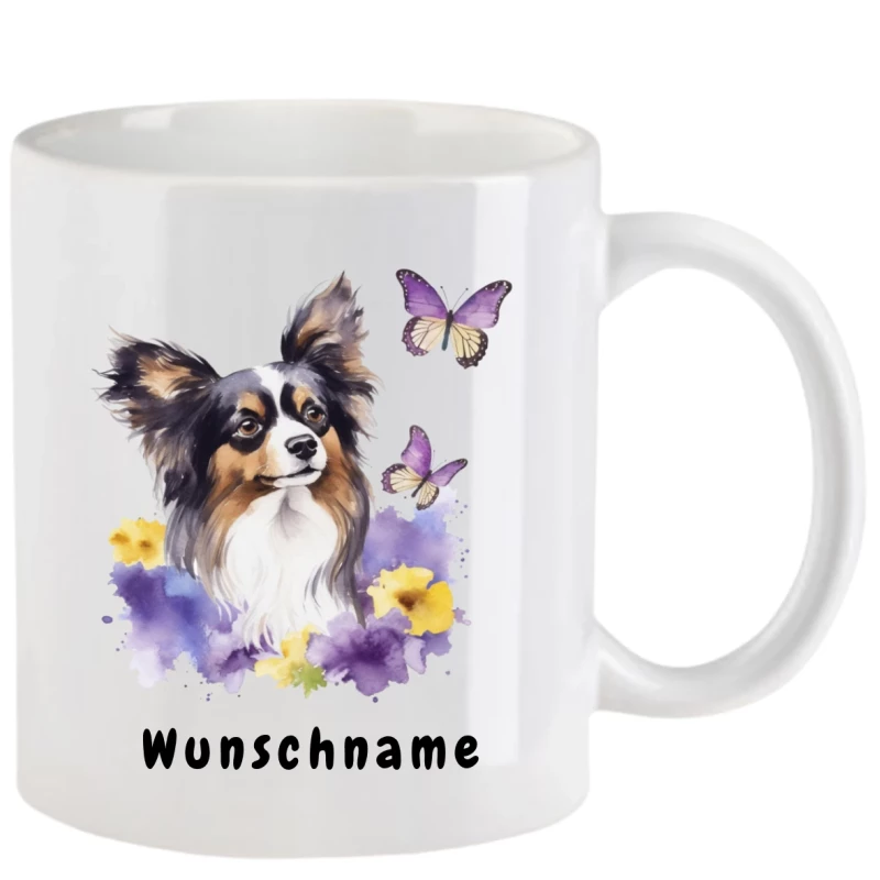 Tasse mit Papillon aquarell