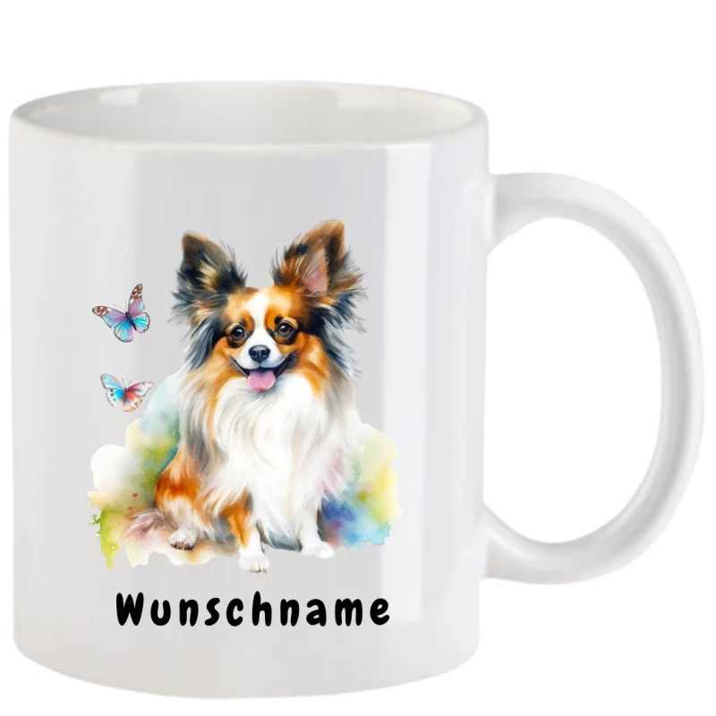 Tasse mit Papillon aquarell