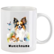 Tasse mit Papillon aquarell