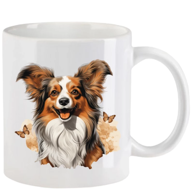 Tasse mit Papillon aquarell