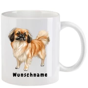 Tasse mit Pekinese aquarell