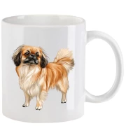 Tasse mit Pekinese aquarell