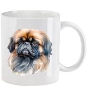 Tasse mit Pekinese aquarell