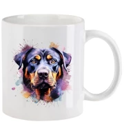 Tasse mit Rottweiler aquarell