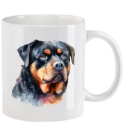 Tasse mit Rottweiler aquarell