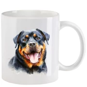 Tasse mit Rottweiler aquarell