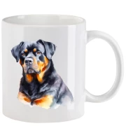 Tasse mit Rottweiler aquarell