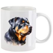 Tasse mit Rottweiler aquarell